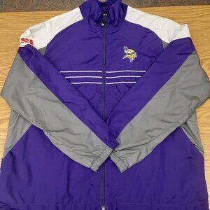Reebok NFL Minnesota Vikings Windbreaker Full Zip Style Jacket Men's Size L "SI"